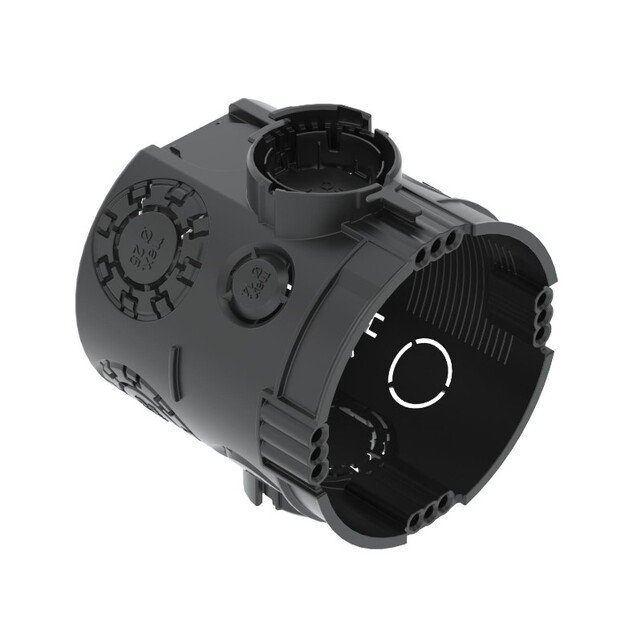 UP Flush-mounted device box 60x66mm black, OBO Bettermann