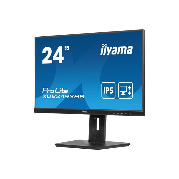 IIYAMA XUB2493HS-B6 24inch ETE IPS-panel 1920x1080 100Hz 250cd/m Speakers HDMI DisplayPort