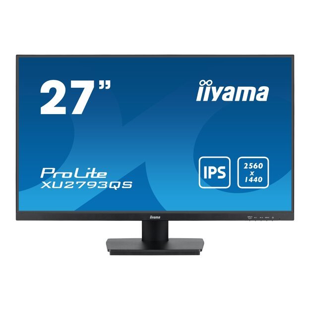 IIYAMA XU2793QS-B6 27inch IPS QHD 100Hz FreeSync 250cd/m2 1ms HDMI DP Speakers