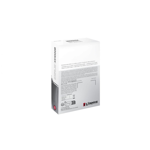 External SSD|KINGSTON|XS1000|2TB|USB 3.2|Write speed 1000 MBytes/sec|Read speed 1050 MBytes/sec|SXS1000R/2000G