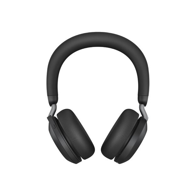 JABRA Evolve2 75 Headset on-ear Bluetooth wireless active noise cancelling USB-A noise isolating black with charging stand MS Te