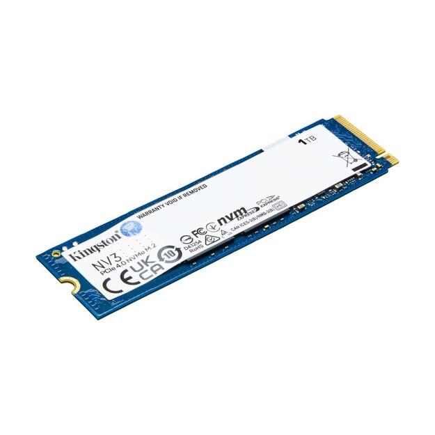 SSD|KINGSTON|NV3|1TB|M.2|PCIE|NVMe|3D NAND|Write speed 4000 MBytes/sec|Read speed 6000 MBytes/sec|TBW 320 TB|MTBF 200000 hours|SNV3S/1000G