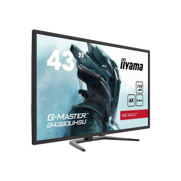 LCD Monitor|IIYAMA|43 |Gaming/4K|Panel VA|3840x2160|16:9|144Hz|Matte|0.4 ms|Speakers|Tilt|Colour Black|G4380UHSU-B1