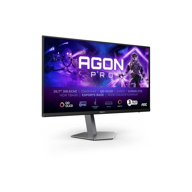 AOC AG276QZD2 27inch OLED 2560x1440 240Hz FreeSync HDMI Black/Grey