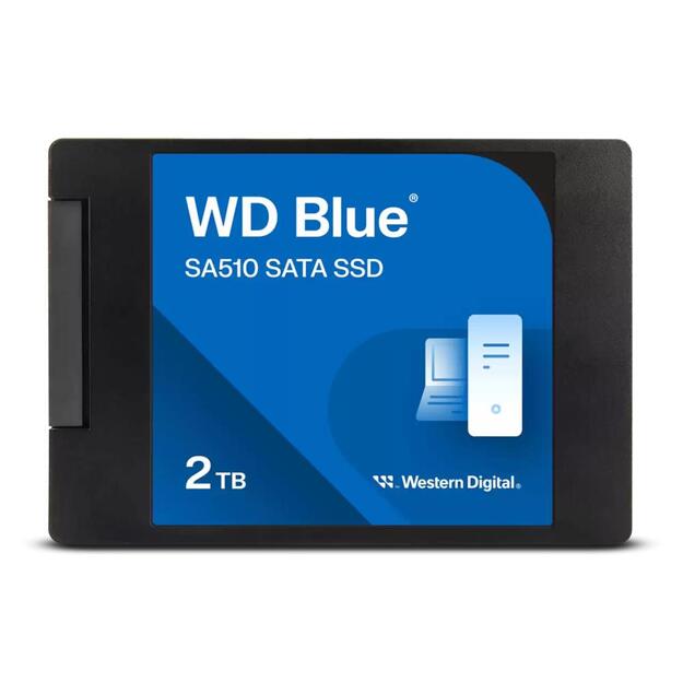 SSD|WESTERN DIGITAL|Blue SA510|2TB|SATA 3.0|Write speed 520 MBytes/sec|Read speed 560 MBytes/sec|2,5 |TBW 500 TB|MTBF 1750000 hours|WDS200T3B0A