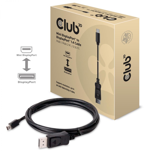 CABLE MINI DP TO DP 2M/M/M CAC-1115 CLUB3D