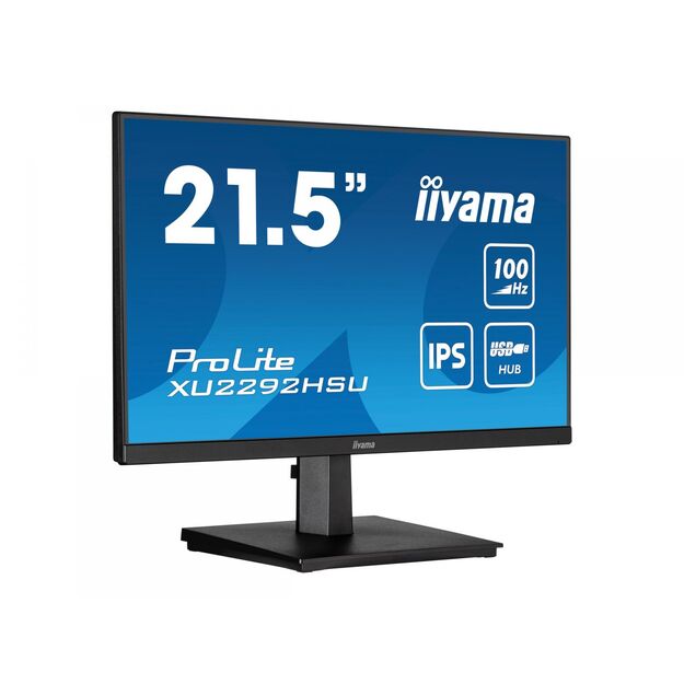 IIYAMA XU2292HSU-B6 21.5inch ETE IPS FHD 100Hz 250cd/m2 0.4ms HDMI DP USB-HUB 4x3.2 Speakers (P) 10