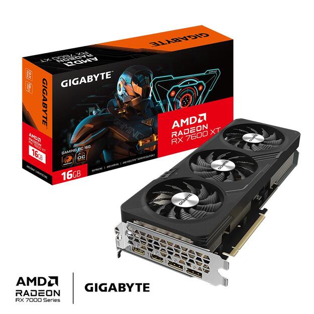 VGA PCIE16 RX7600XT 16GB GDDR6/R76XTGAMING OC-16GD GIGABYTE