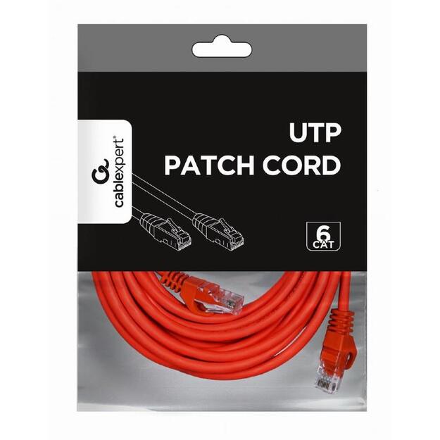 PATCH CABLE CAT6 UTP 5M/RED PP6U-5M/R GEMBIRD