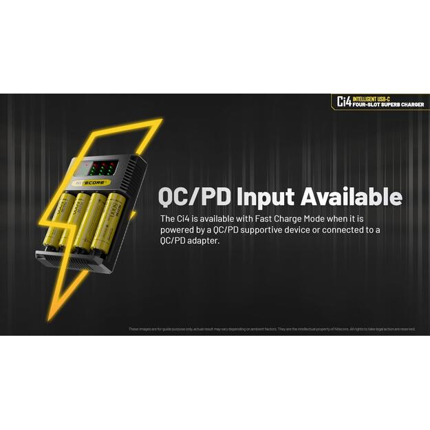 BATTERY CHARGER 4-SLOT/CI4 NITECORE 3