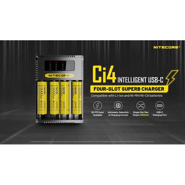 BATTERY CHARGER 4-SLOT/CI4 NITECORE 4