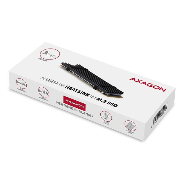 SSD ACC COOLER M.2 2280/3MM CLR-M2L3 AXAGON 1