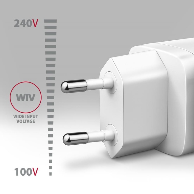 MOBILE CHARGER WALL USB-C 20W/1PORT WHITE ACU-PD20W AXAGON