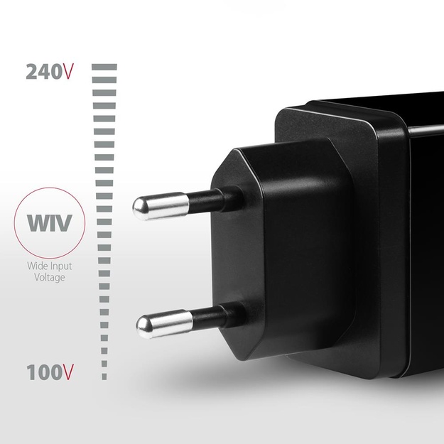 MOBILE CHARGER WALL USB 24W/2PORT ACU-QS24 AXAGON