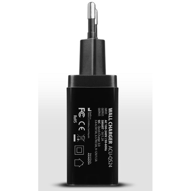 MOBILE CHARGER WALL USB 24W/2PORT ACU-QS24 AXAGON