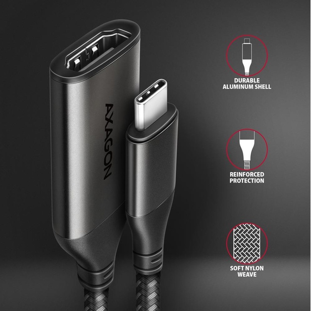 CABLE USB-C TO HDMI 0.25M/RVC-HI2M AXAGON