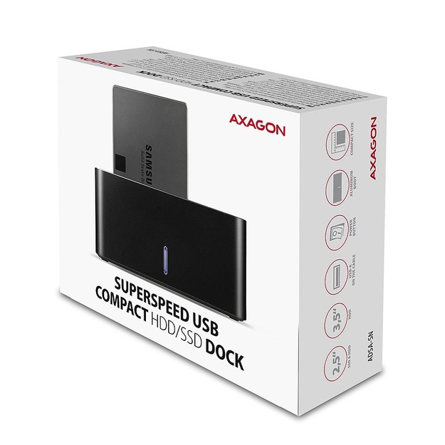 HDD ACC DOCK STATION USB3.2/2.5 /3.5  SATA ADSA-SN AXAGON