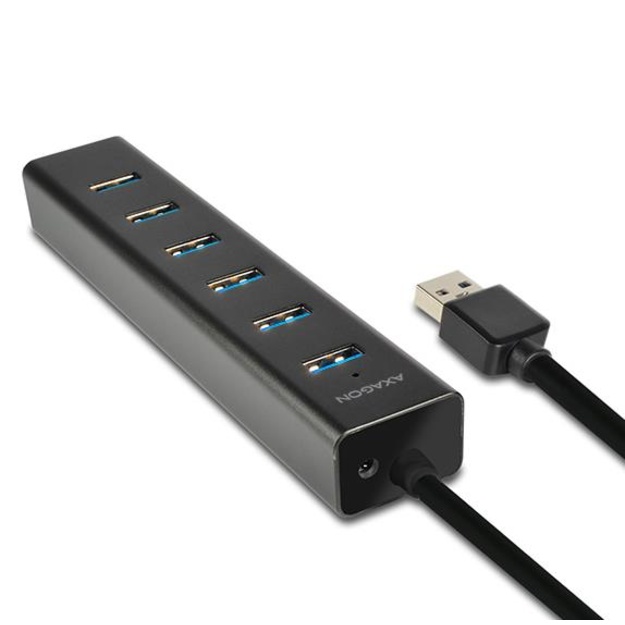 I/O HUB USB3.0 7PORT CHARGING/W/AC 1.2M HUE-SA7BP AXAGON