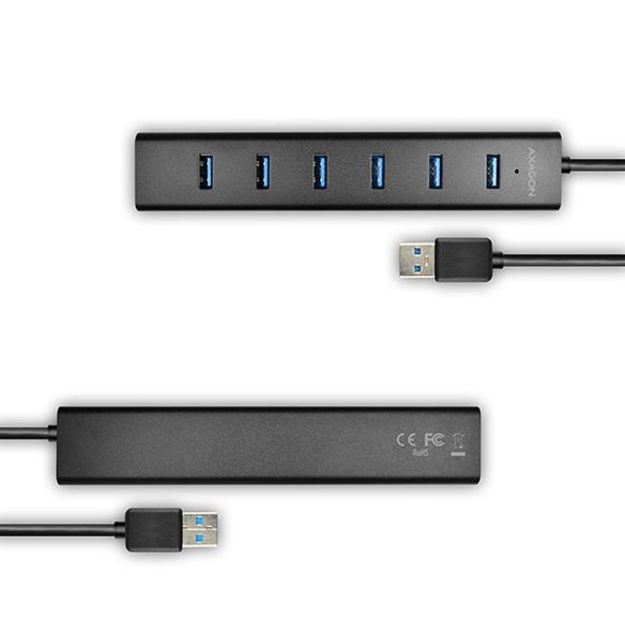 I/O HUB USB3.0 7PORT CHARGING/W/AC 1.2M HUE-SA7BP AXAGON