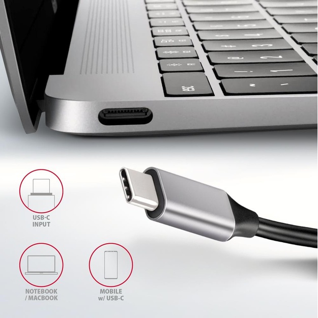 I/O HUB USB-C 6IN1/0.2M HMC-6H4A AXAGON