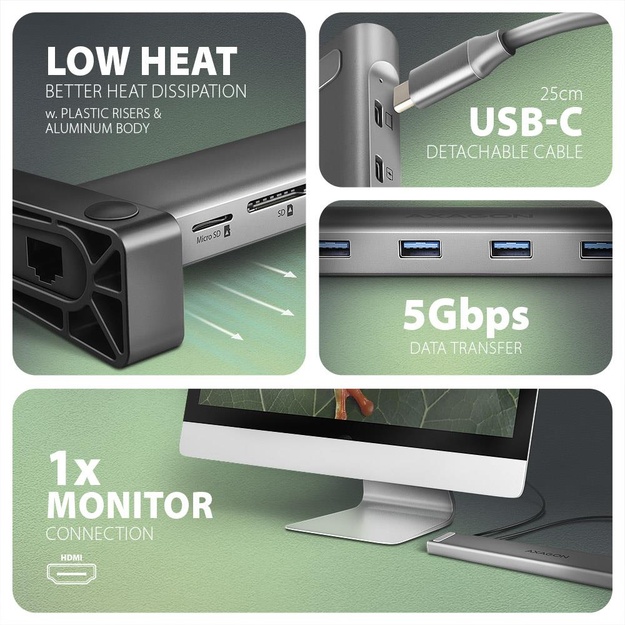 NB ACC DOCKING STATION/9IN1 HMC-10HLS AXAGON