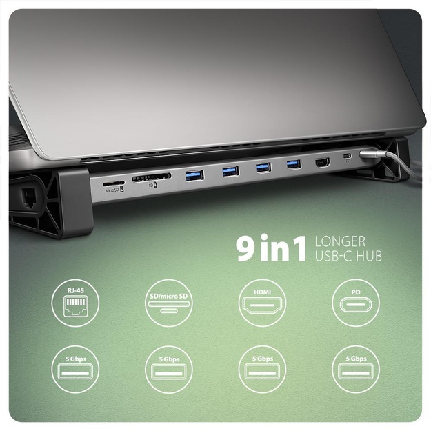 NB ACC DOCKING STATION/9IN1 HMC-10HLS AXAGON