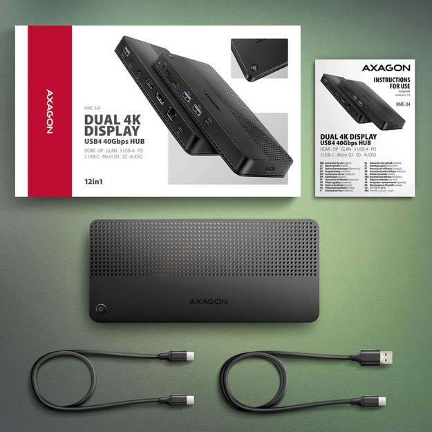 NB ACC DOCKING STATION/12IN1 HMC-U4 AXAGON