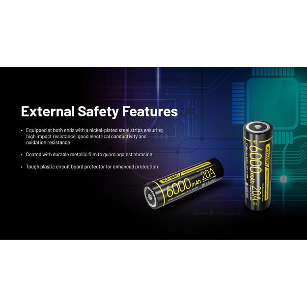 BATTERY RECH. LI-ION 3.6V/6000MAH NL2160HPI NITECORE 5