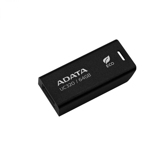 MEMORY DRIVE FLASH USB3.2 64GB/BLACK UC320-64G-RBK/BK ADATA 4