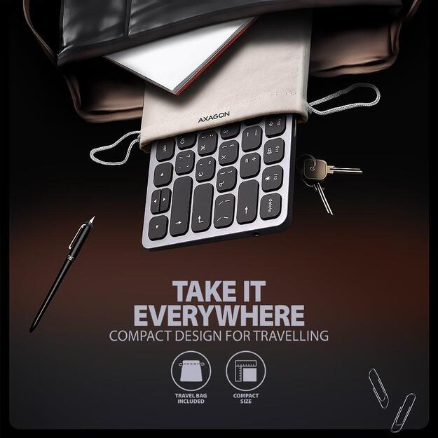 KEYBOARD + I/O HUB 9IN1/0.6M HMC-KB-CRL AXAGON 8