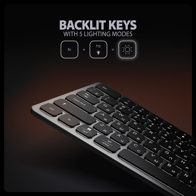 KEYBOARD + I/O HUB 9IN1/0.6M HMC-KB-CRL AXAGON