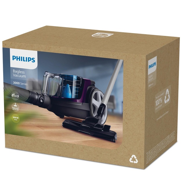 Vacuum Cleaner|PHILIPS|Canister/Bagless|750 Watts|Capacity 1.5 l|Noise 76 dB|Purple|Weight 4.5 kg|FC9333/09