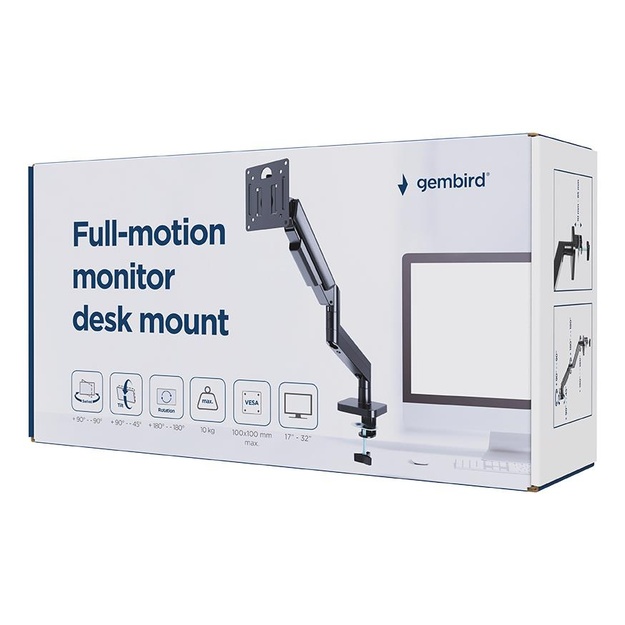 DISPLAY ACC MOUNTING ARM/17-32  BLACK MA-DA1-04 GEMBIRD
