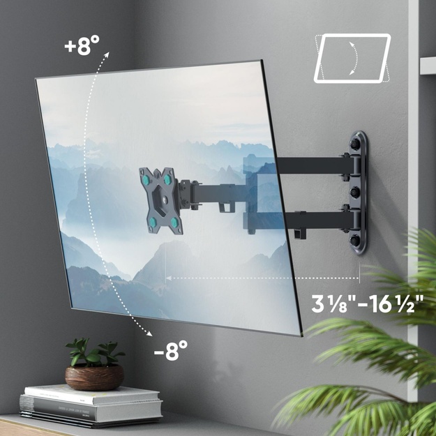 TV SET ACC WALL MOUNT /10-35 /BLACK R4-B ONKRON