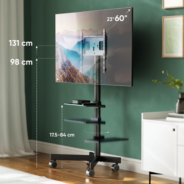 TV SET ACC ADJUSTABLE STAND/26-65  BLACK TS1137-B ONKRON