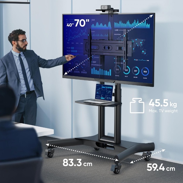 TV SET ACC MOBILE STAND/40-70 /BLACK TS1551-B ONKRON