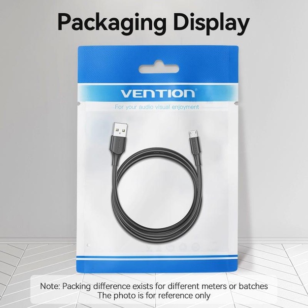 CABLE USB2.0 TO MICRO-B/2M BLACK CTIBH VENTION