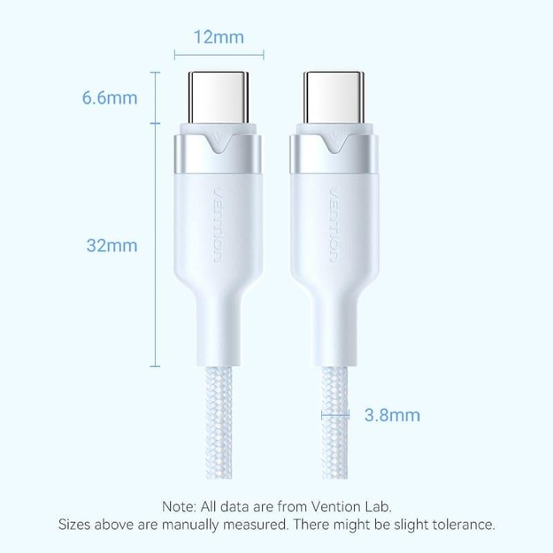 CABLE USB-C TO USB-C/2M BLACK TRDBH VENTION