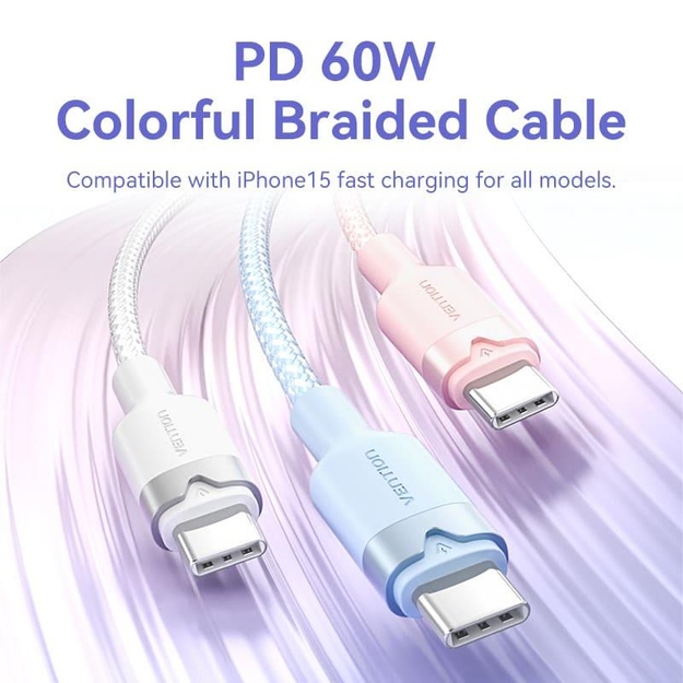 CABLE USB-C TO USB-C/2M BLACK TRDBH VENTION