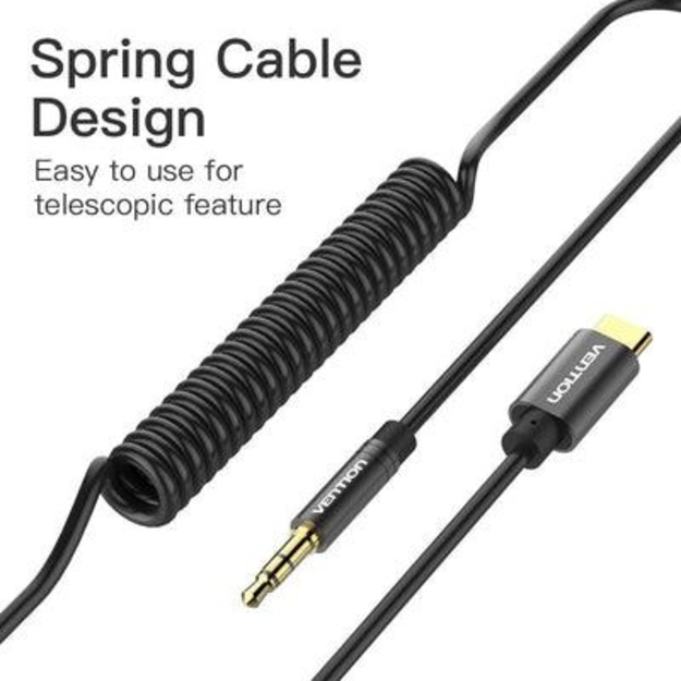 CABLE AUDIO 3.5MM TO USB-C/1.5M BLACK BGABG VENTION