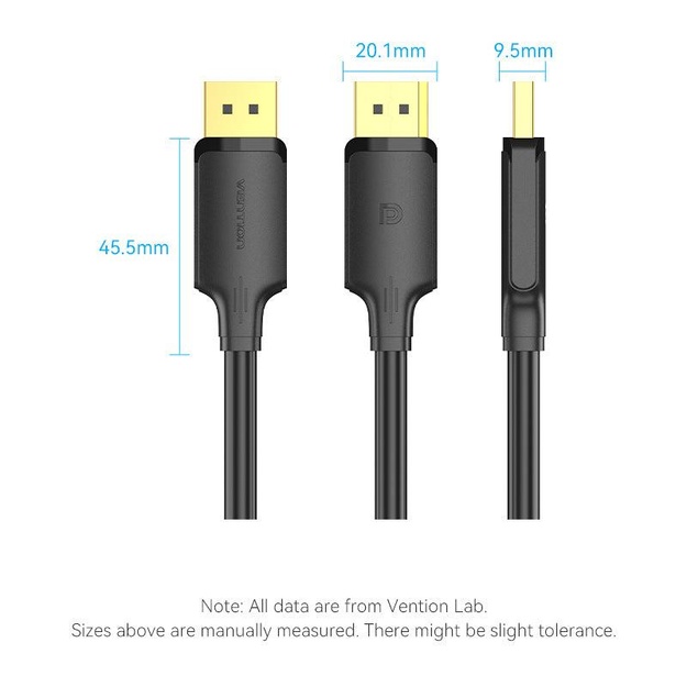 CABLE DP TO DP 3M/HAKBI VENTION
