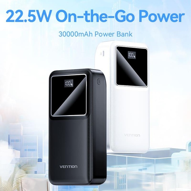 POWER BANK USB 30000MAH 22.5W/WHITE FHMW0 VENTION