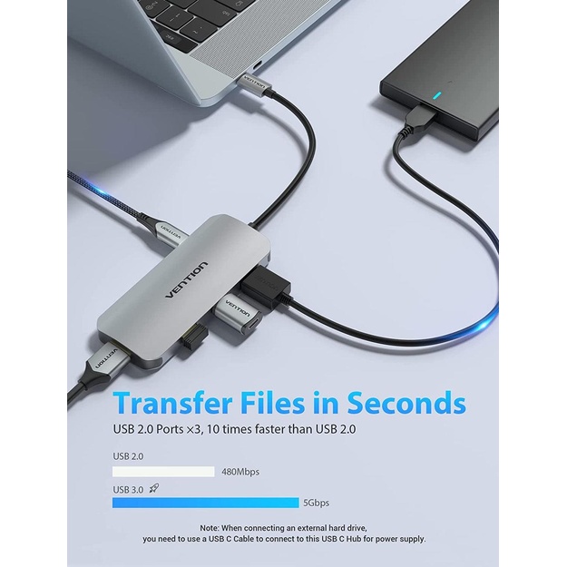 NB ACC DOCKING STATION 7IN1/USB-C 0.15M TOJHB VENTION