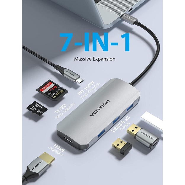 NB ACC DOCKING STATION 7IN1/USB-C 0.15M TOJHB VENTION