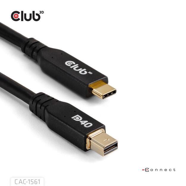 CABLE USB-C TO MINI DP 1.2M/M/M CAC-1561 CLUB3D 2