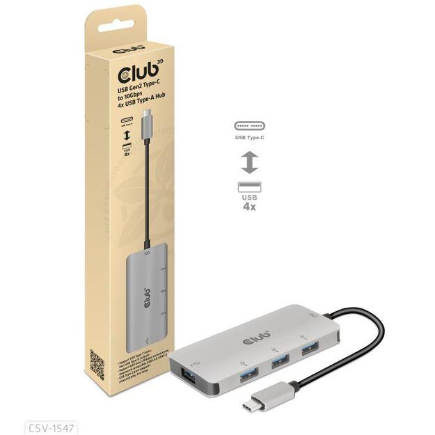 I/O HUB USB-C TO USB 4PORT/M/F CSV-1547 CLUB3D