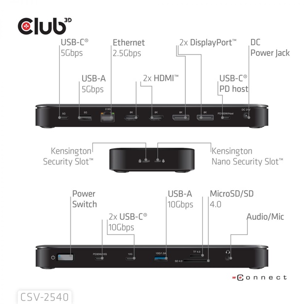 NB ACC DOCKING STATION 14IN1/USB-C 150W CSV-2540 CLUB3D