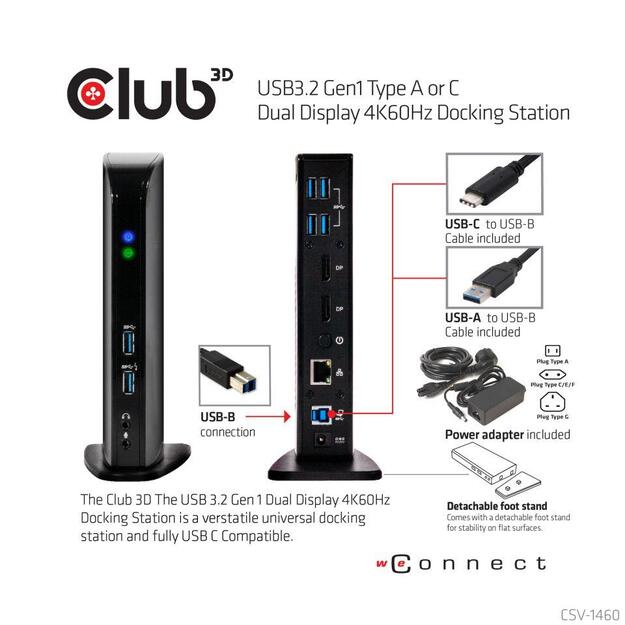 NB ACC DOCKING STATION/USB CSV-1460 CLUB3D 1