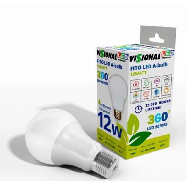 Light Bulb|VISIONAL|Power consumption 12 Watts|AC 220-240V|Beam angle 270 degrees|TL-A-12W 1