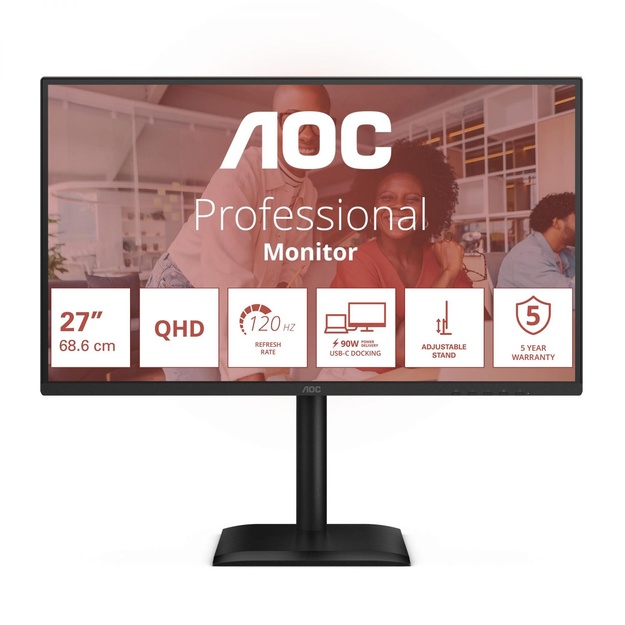 AOC Q27E4CV 27inch QHD IPS 120Hz 16:9 HDMI 2.0 DP 1.4 USB-C